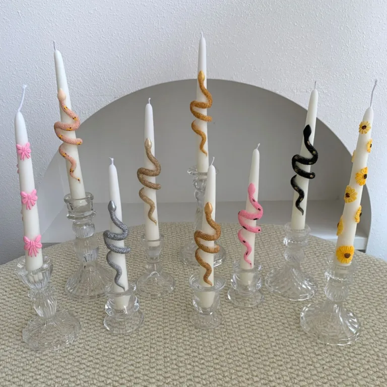 3D floral taper candles3