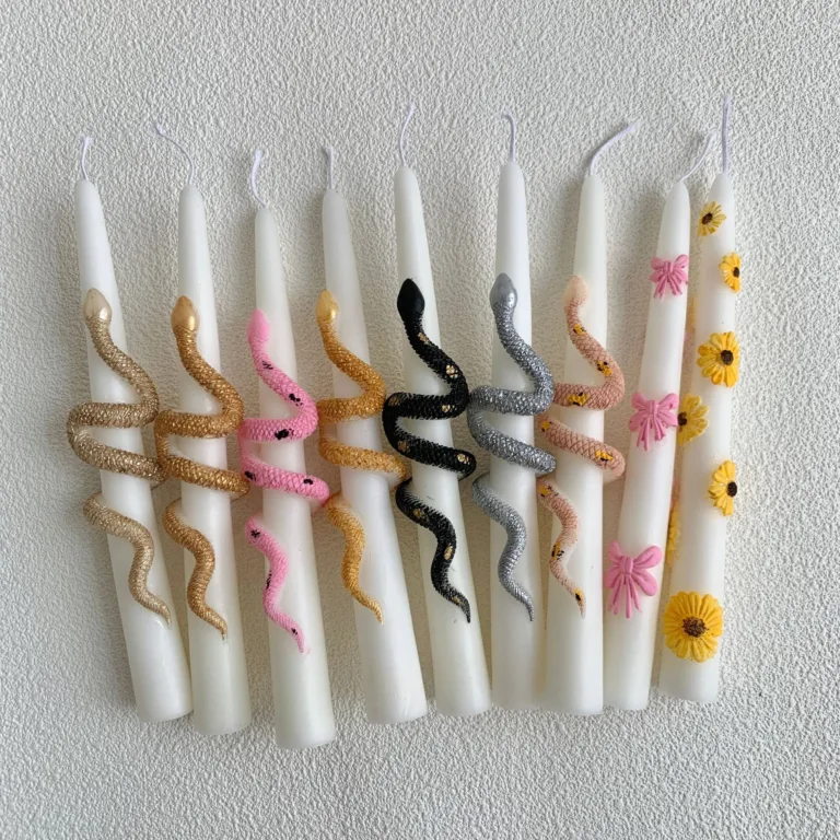 3D floral taper candles4