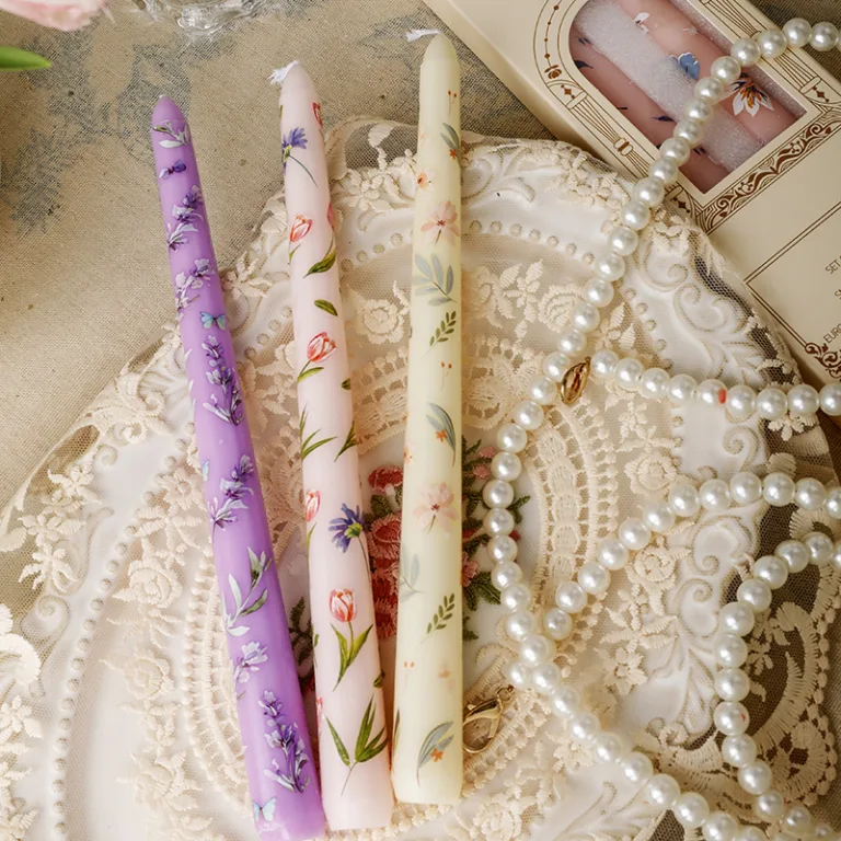 Taper Candles Floral 1