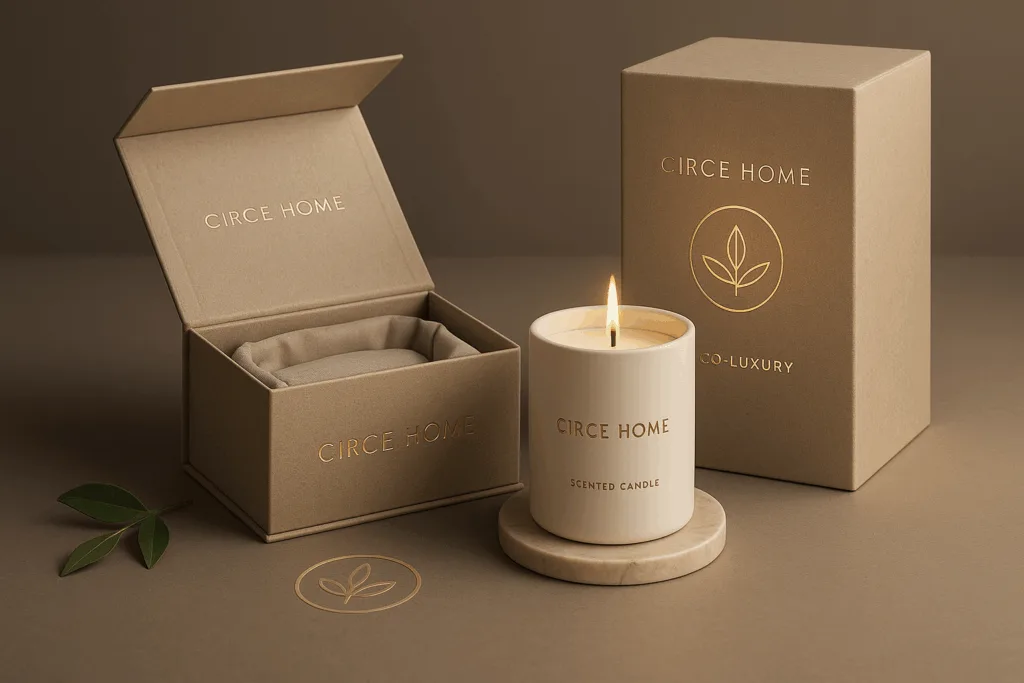 Circe Home vision of future luxury candle packaging with eco-friendly innovation