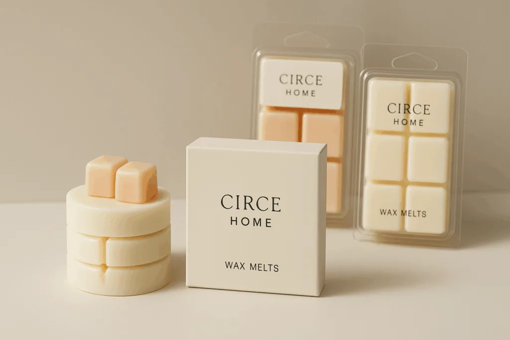 Circe Home luxury wax melt collection in eco-friendly packaging.