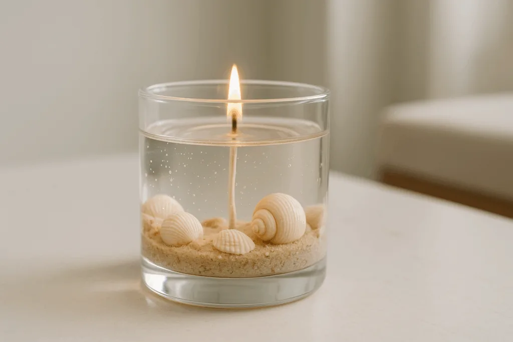 gel candle transparency showcase