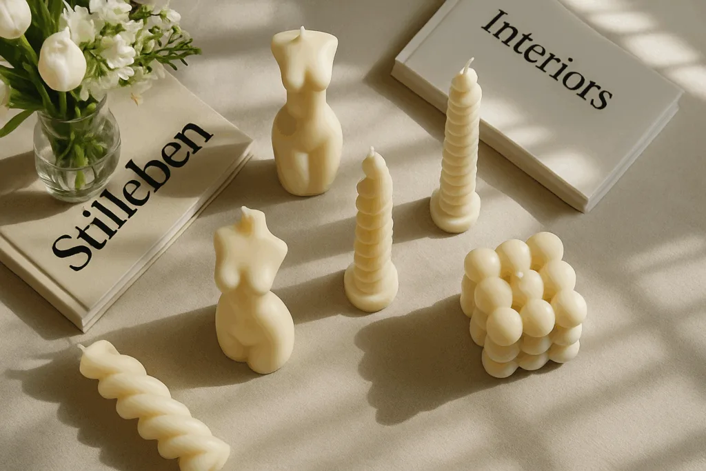sculptural candles social media