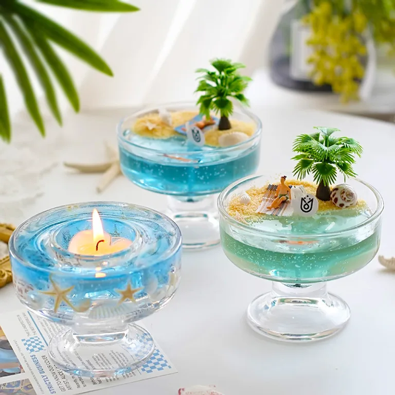 Beach vacation gel candle