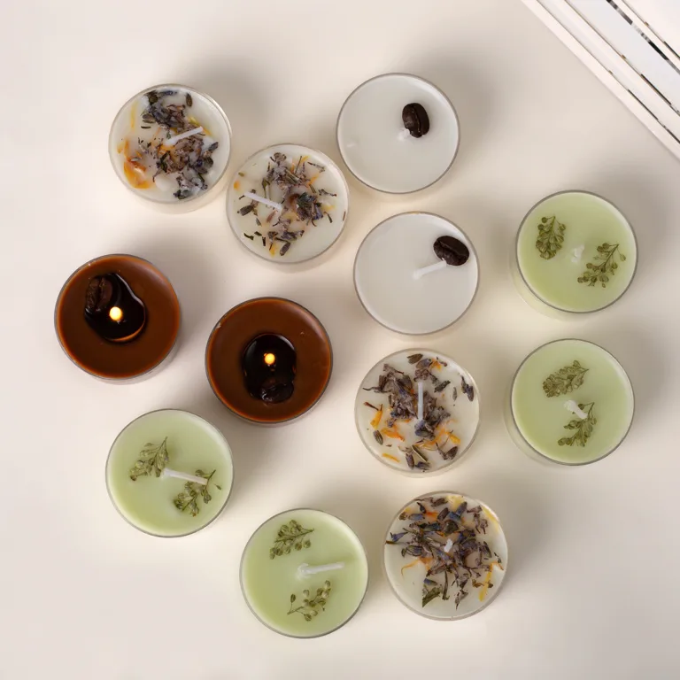 Botanical Tea light Candles1