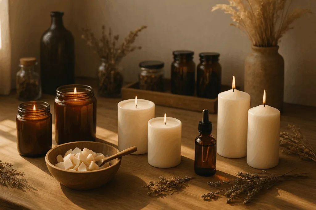 How to Create a Luxury Candle Brand: Top 7 Ways to Expand from Candles to Wax Melts 43 Circe Home artisan studio crafting luxury candles.