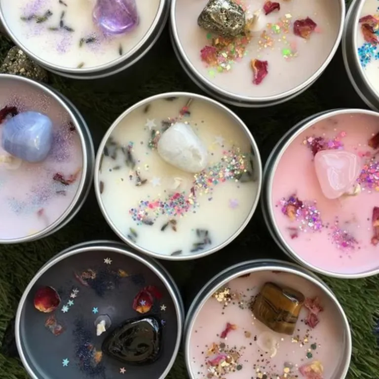 Dried Flower Crystal Tin Candles3