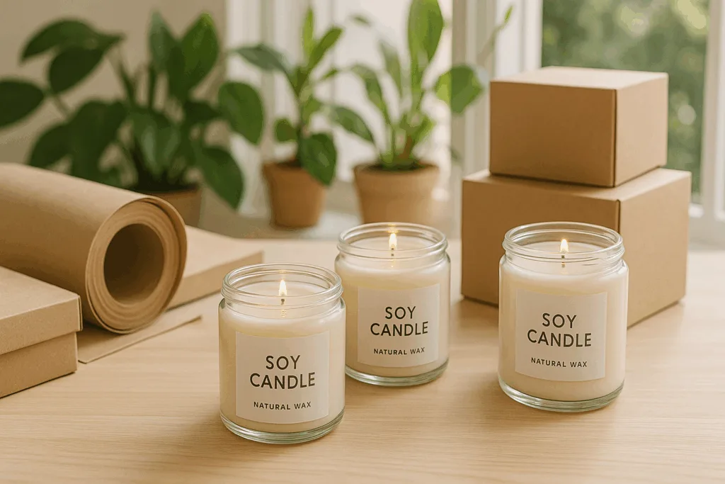 soy vs beeswax vs coconut candles sustainable packaging eco-friendly materials