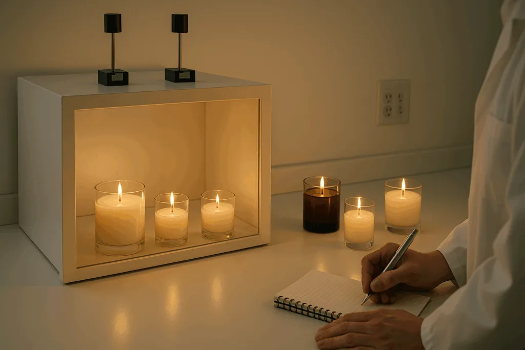 Do Scented Candles Cause Health Problems? Top 7 Things to Know 2 Do scented candles cause health problems — emission testing for cleaner burn