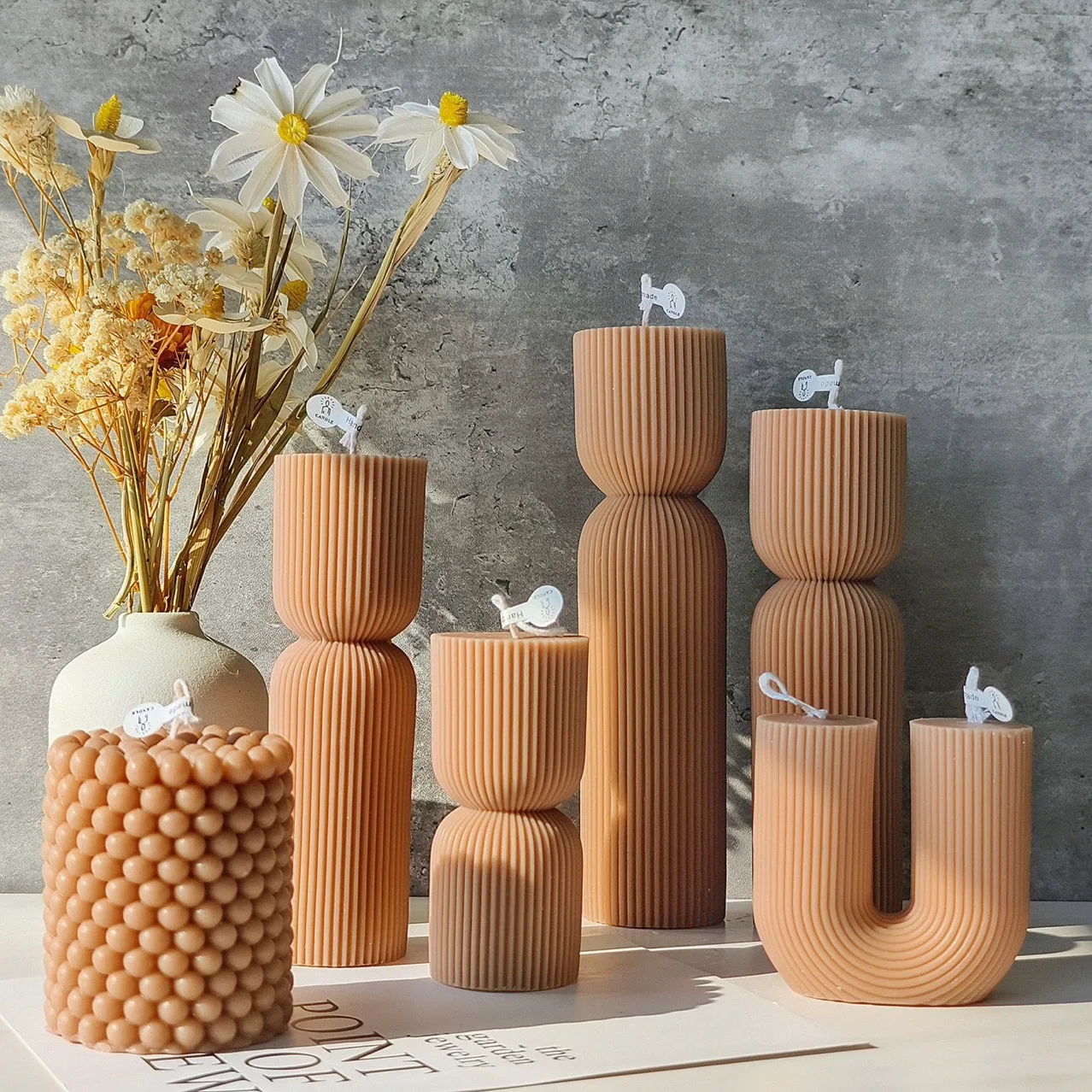 Custom Geometric Pillar Candles Manufacturer | Circe Home
