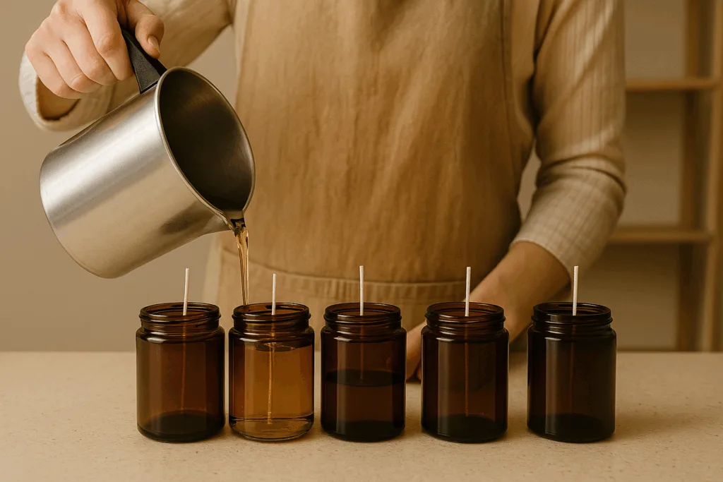 Circe Home artisan hand-pouring soy vs beeswax vs coconut candles