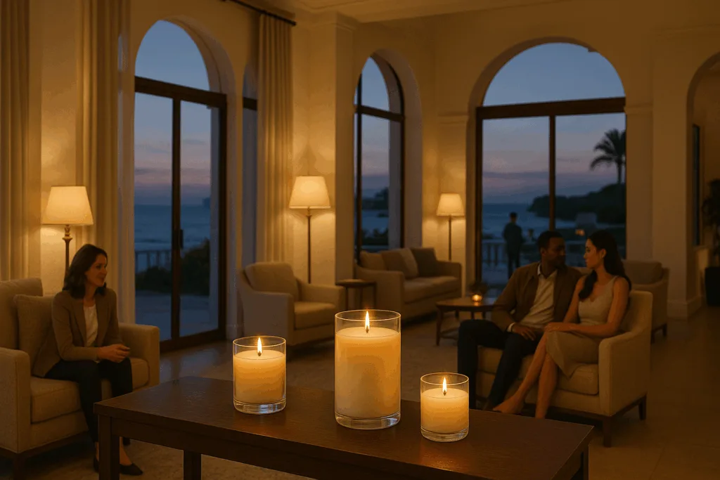 Do Scented Candles Cause Health Problems? Top 7 Things to Know 4 Do scented candles cause health problems — hotel ambience with clean candles