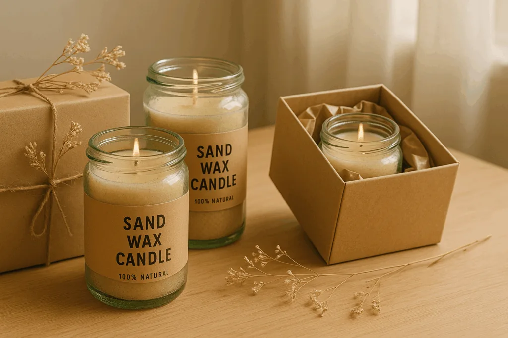 eco-friendly packaging for sand wax candle business