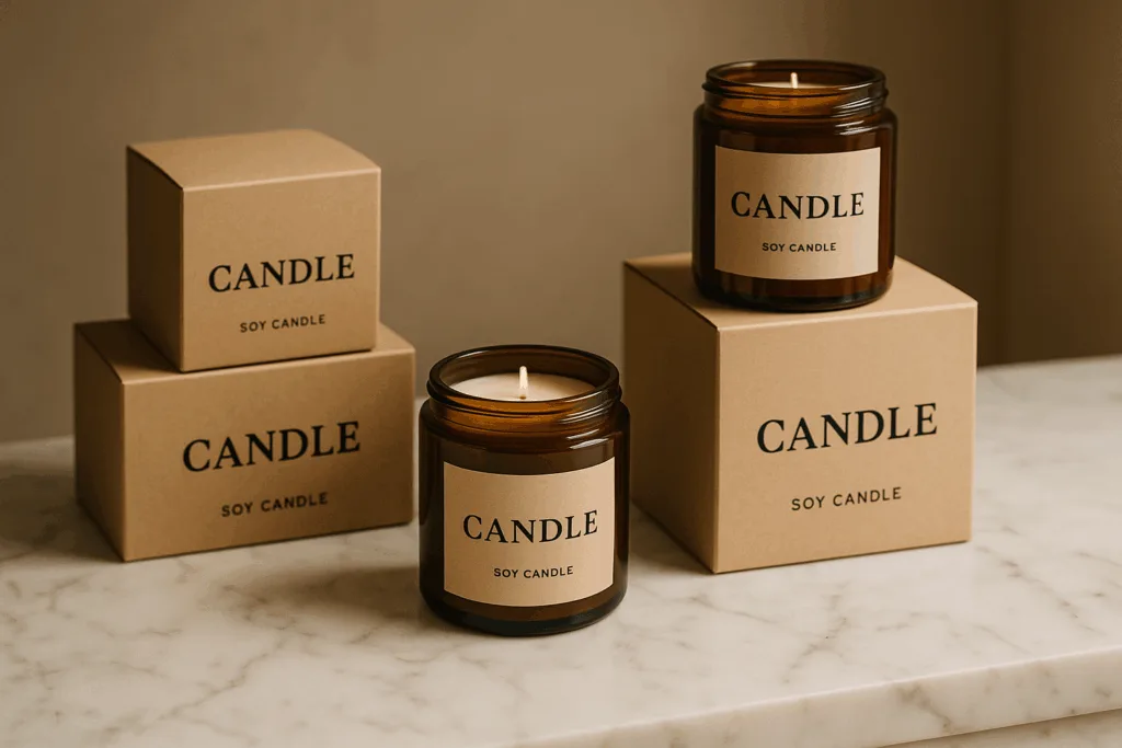 Circe Home custom candles displayed in boutique collaboration setting.