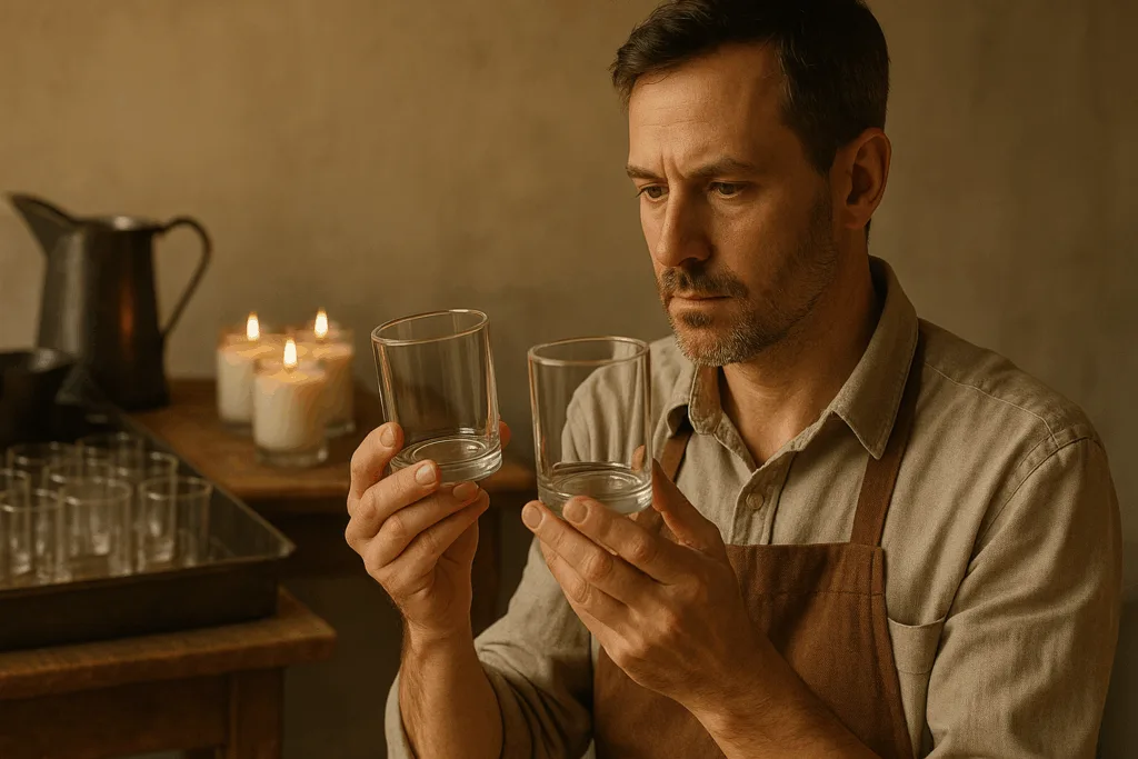 Circe Home artisan crafting candle containers representing private label candle container trends 2025.