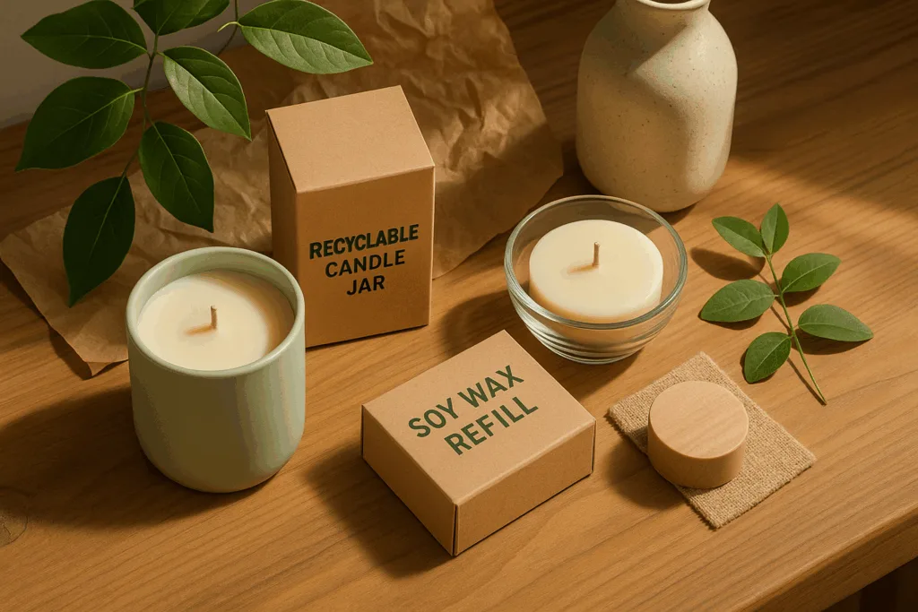 Top 12 most Popular Scented Candles for Trends 2025 4 Sustainable packaging and refillable jars for popular scented candles 2025.