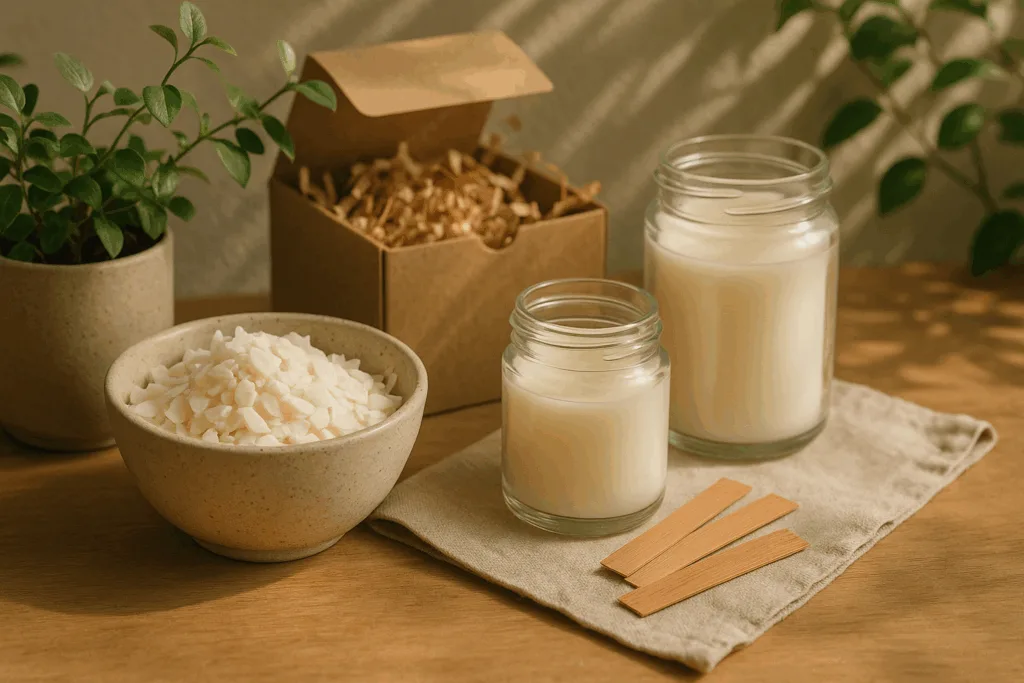 Top 10 Luxury Scented Candle Brands Loved in Europe & the US in 2025 5 Sustainable candle materials and eco-luxury packaging displayed in natural light, 2025.