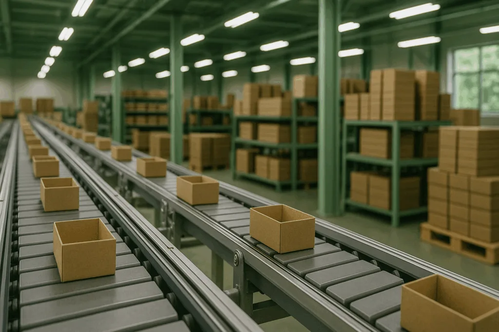 12 Inspiring Ways Eco-Friendly Tea Light Candle Boxes Wholesale Elevate Sustainable Candle Branding 5 Eco-friendly tea light candle boxes wholesale production line in sustainable factory.