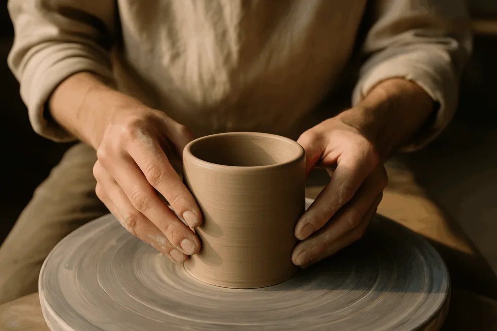 Artisan forming Studio Pottery Candle Jars Wholesale