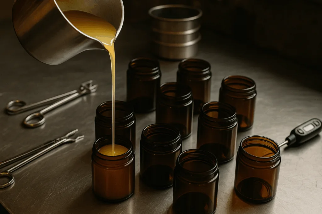 What Are the Weaknesses of a Candle Business? Full Breakdown for Entrepreneurs 2 candle production process showing molten wax and equipment