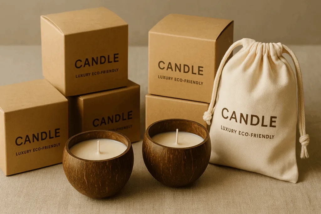 Eco Packaging for Coconut Shell Candles