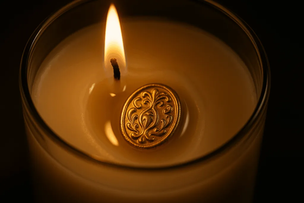 🕯️ 7 Enchanting Ways Custom Luxury Candles with Jewelry Décor Inspire Magical Brand Stories 4 jewelry emerging from Circe Home custom luxury candle with jewelry décor