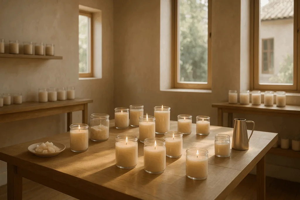 How to Start a Candle Business With Glass Jars 1 Luxury studio showing how to start a candle business with glass jars.