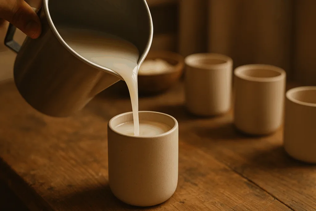 Hand-poured luxury candle using premium wax blend.