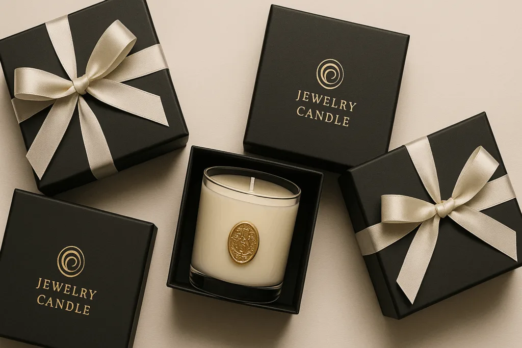 🕯️ 7 Enchanting Ways Custom Luxury Candles with Jewelry Décor Inspire Magical Brand Stories 3 eco-luxury packaging for custom luxury candles with jewelry décor by Circe Home