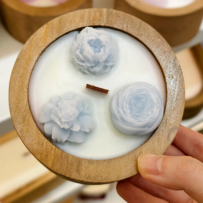 Decorative Wooden Bowl Candles2