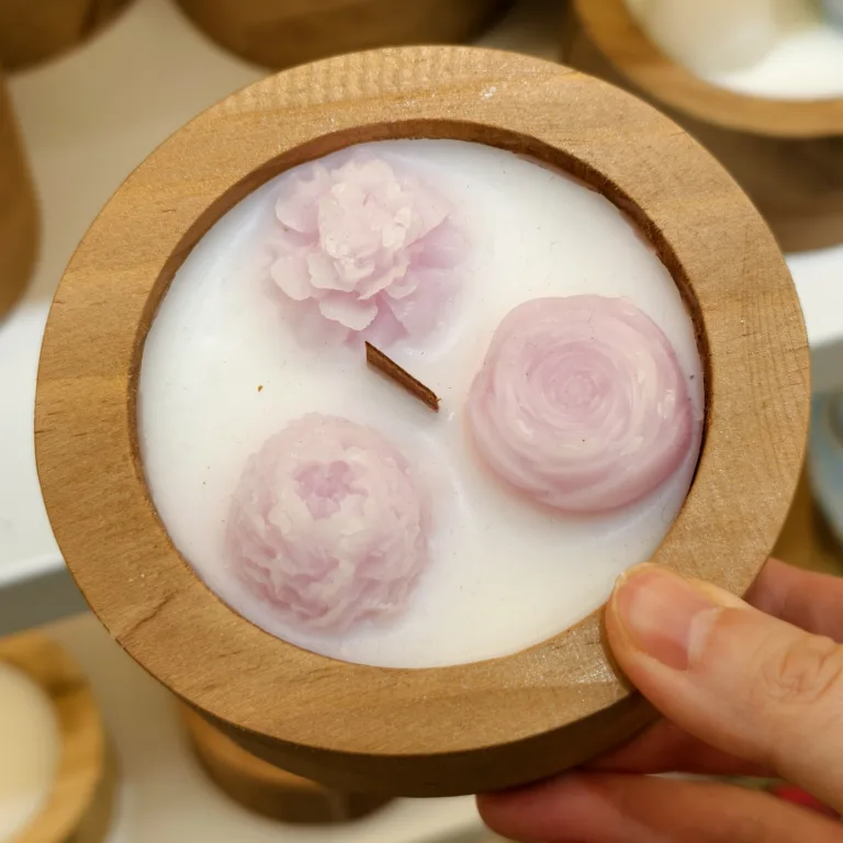 Decorative Wooden Bowl Candles4