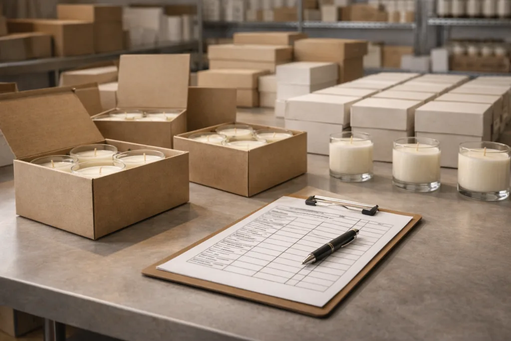 How to Choose a Candle Manufacturer for Luxury Candle Brands 5 Luxury candle quality control process ensuring consistency and reliability for premium candle brands