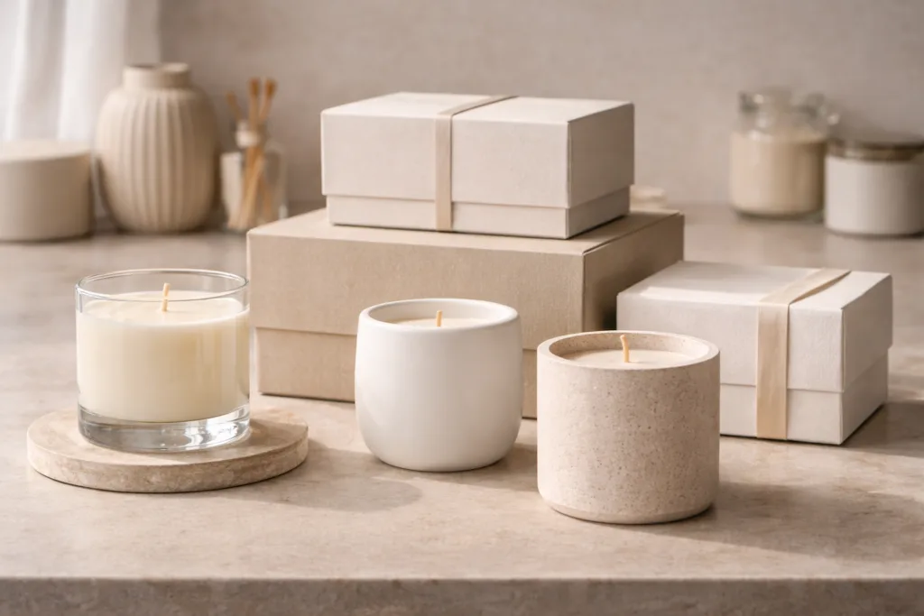 How to Choose a Candle Manufacturer for Luxury Candle Brands 4 Luxury candle vessels and premium packaging design for high-end candle brands