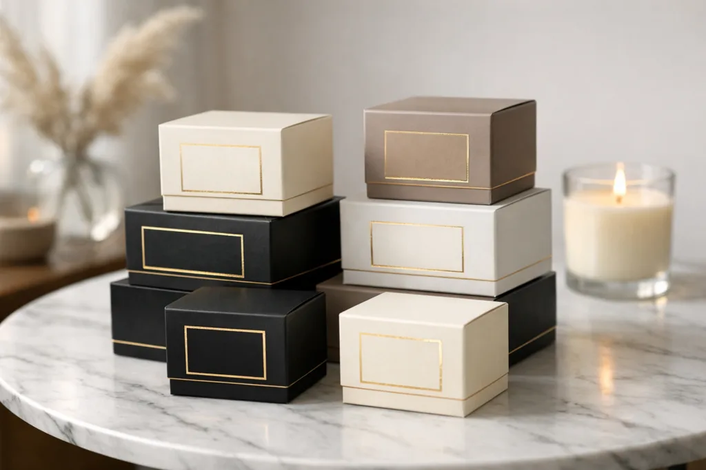 How MOQ Impacts Your Candle Pricing Strategy (Beginner-Friendly Guide) 3 boxed luxury candlesjpg 1