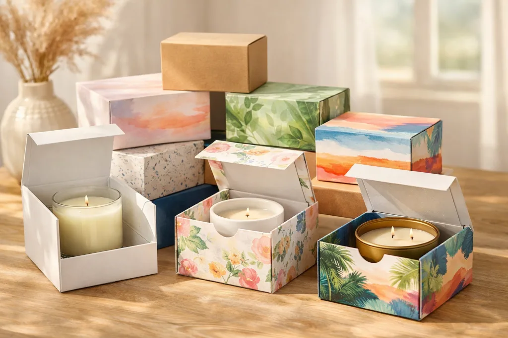 Custom Candle Packaging & Branding Guide 3 candle box comparisonjpg