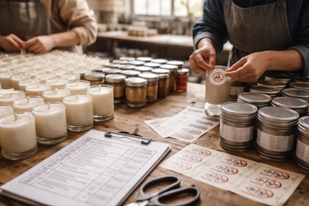 9 Expert Steps for Custom Candle Safety & Compliance Success 2 candle compliance labelingjpg