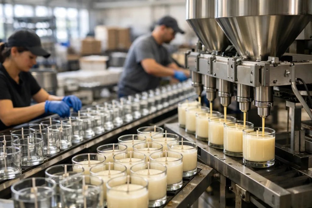 How Candle Factory Production Lines Work (and Why MOQ Exists) 2 candle factory production linejpg
