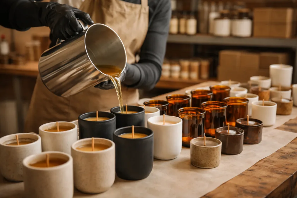 9 Proven Candle Size Guide Secrets for Best-Selling Candle Sizes 2 candle pouring processjpg 2