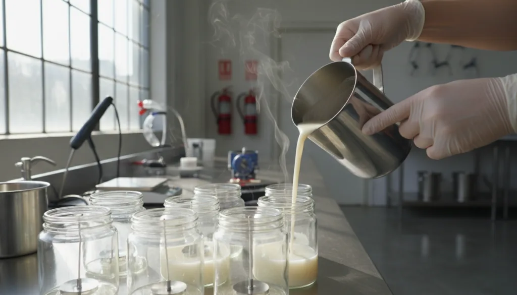 Choosing the Right Glass Vessel 2 candle pouring qc factoryjpg