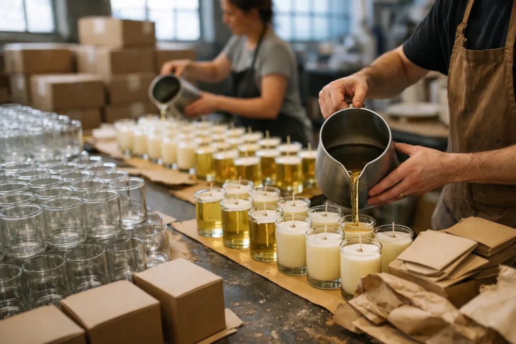 Candle Business Startup Costs: How MOQ Affects Your Overall Budget 2 candle prod packaging scenesjpg