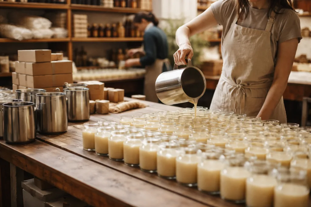 Before You Launch a Candle Brand: Read This MOQ Guide First 2 candle production processjpg