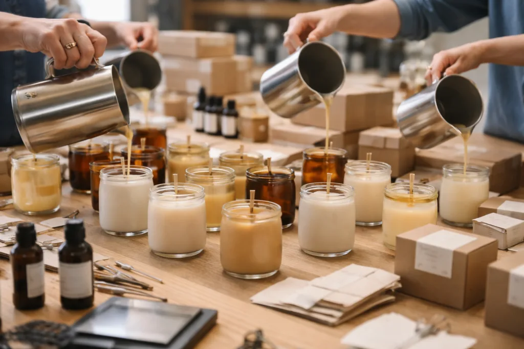 How to Order Candle Samples Before Full Production 2 candlespouringsamplelabjpg