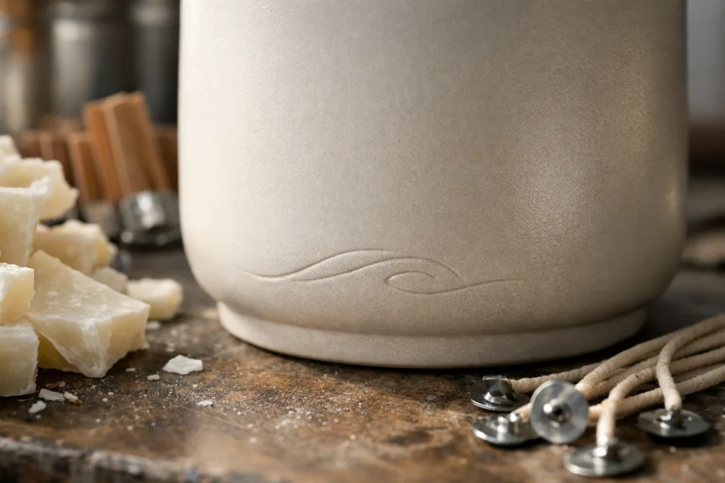 Luxury Ceramic Candle Jars: Custom Manufacturing Guide 1 ceramic candle jar matte detailjpg