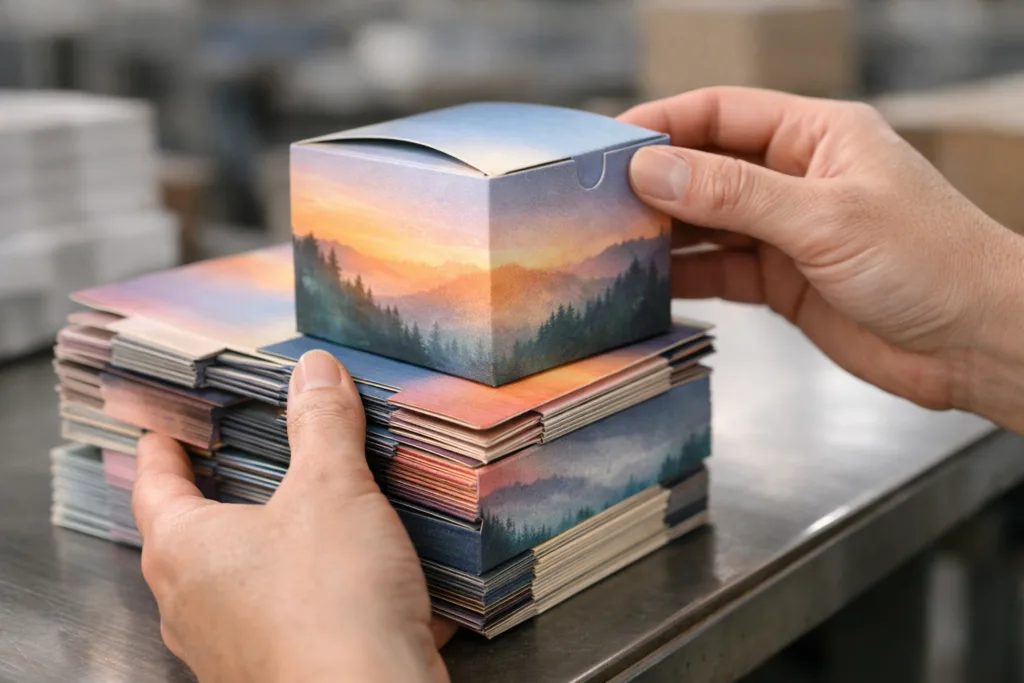 Candle Packaging MOQ Explained: Why Custom Boxes Start at 1000pcs 1 detail custom candle box qcjpg