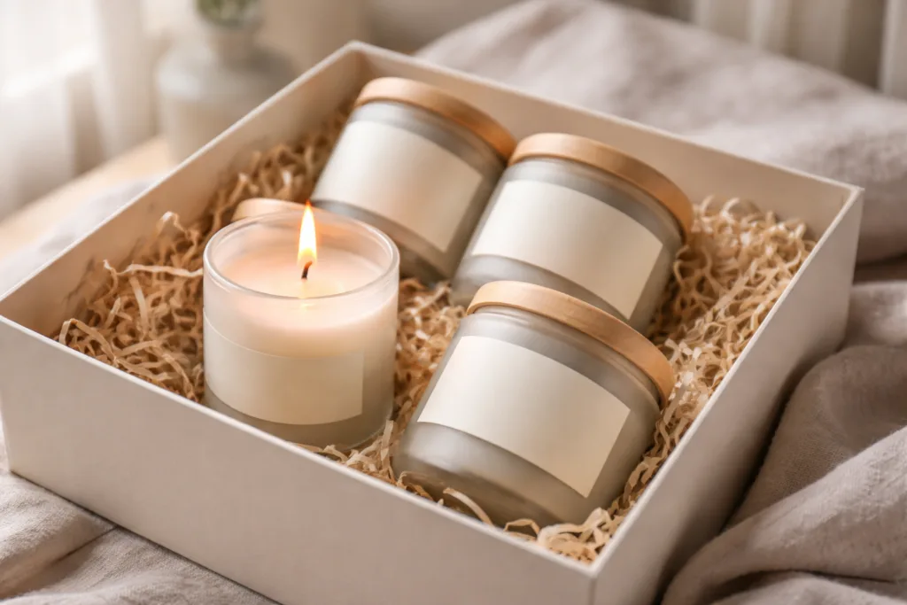 Frosted Glass Candle Jars: Why They’re the Top Choice for Custom Brands 3 frosted candle jars giftboxjpg