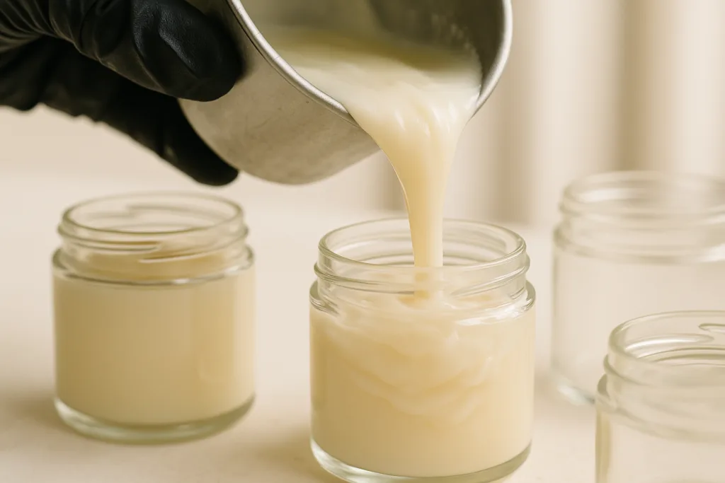 7 Pro Branding Strategies for Glass Jar Candle Packaging Success 1 glass candle pouring soyjpg