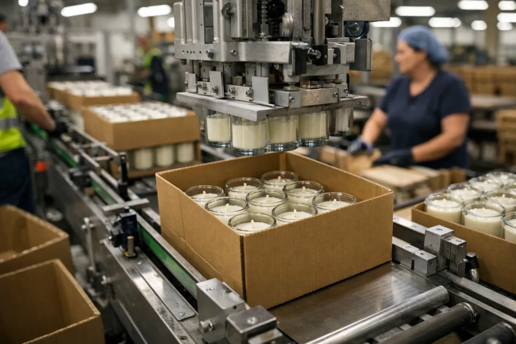 MOQ for Candle Vessels: Why Glass Factories Only Sell in Case Packs 2 glass production case packingjpg