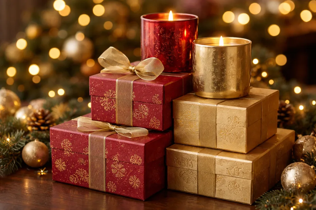 Holiday Candle Customization Guide for Retailers 3 holiday packaging lifestylejpg