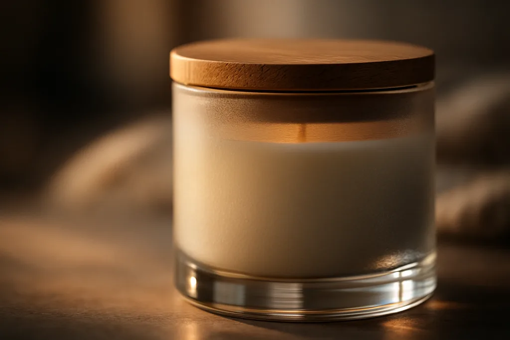 The Branding Psychology Behind Successful Luxury Candle Brands 3 Close-up of a luxury candle vessel showing texture and premium materials.