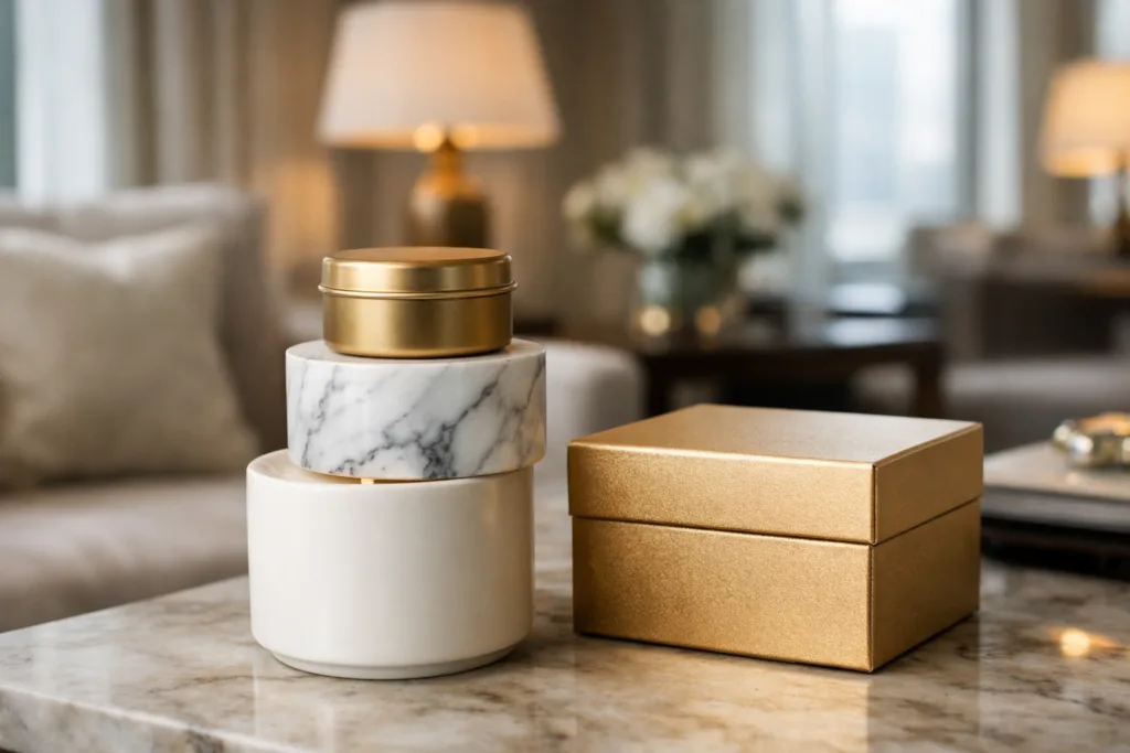 Luxury Candle Customization for Premium Brands 3 luxury candles premium settingjpg